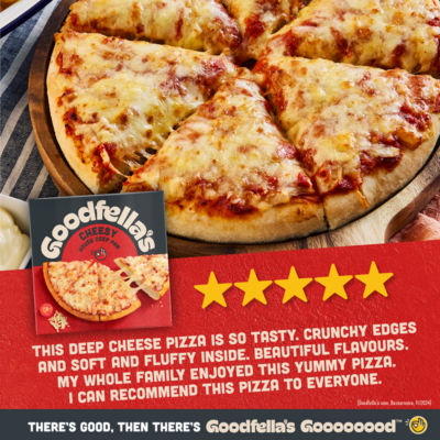 Goodfella's deep pan cheese pizza 421g, UK version