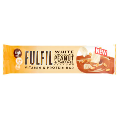 ASDA Fulfil White Chocolate Peanut & Caramel Flavour Vitamin & Protein Bar 55g- Buy online at McGrocer