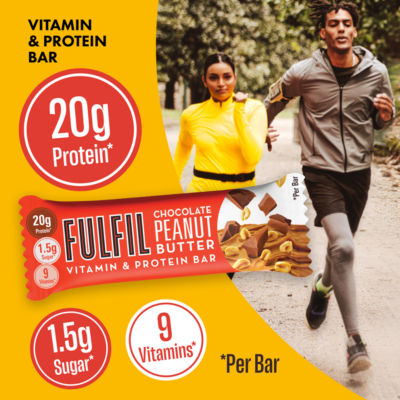 Fulfil Chocolate Peanut Butter Flavour Vitamin & Protein Bar 55g