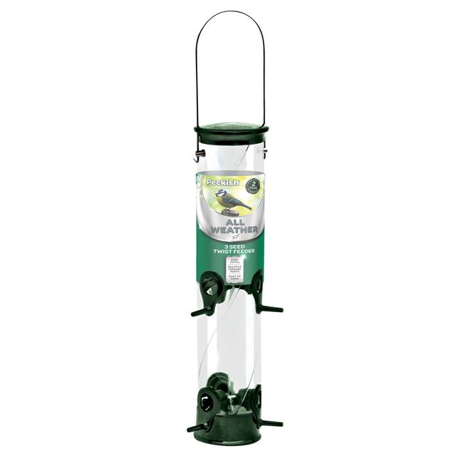 Peckish All Weather 3 Seed Twist Bird Feeder GOODS M&S   