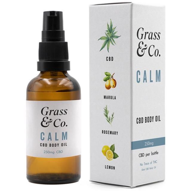 Grass &amp; Co. Calm CBD Body Oil 250mg   50ml