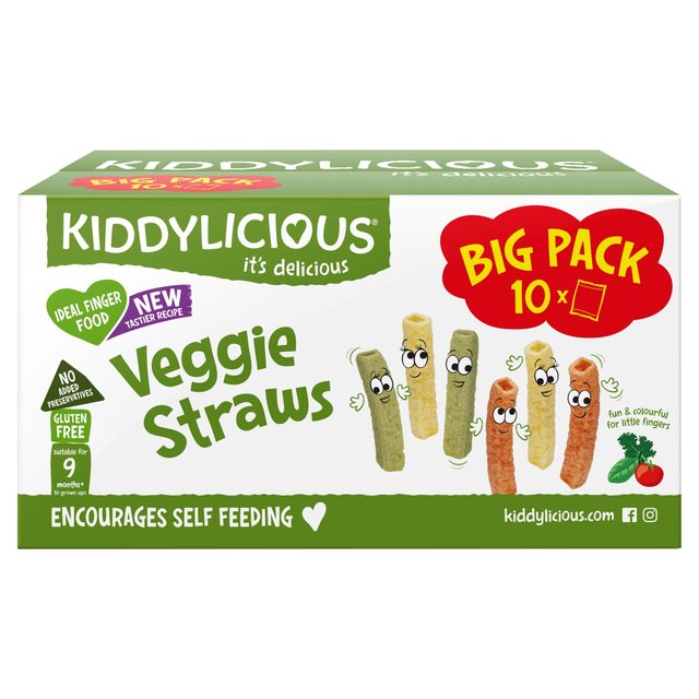 Kiddylicious Veggie Straws Baby Snacks Big Pack   10 x 12g GOODS M&S   