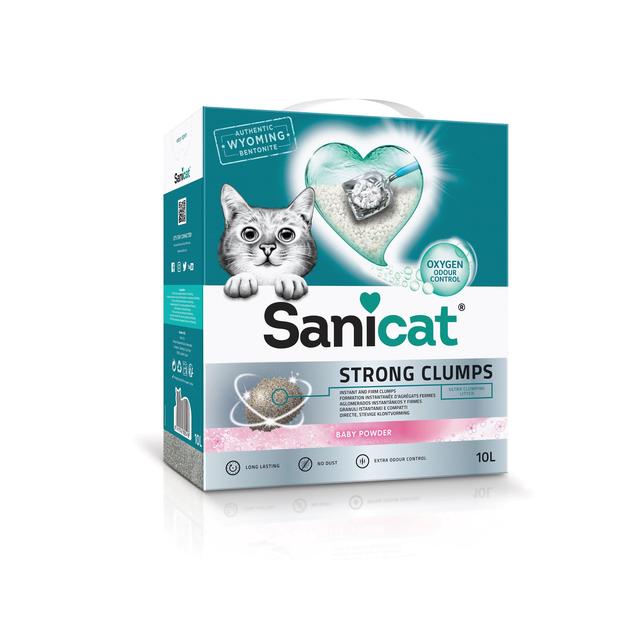 Sanicat Strong Clumps Baby Powder Scent Cat Litter   10L