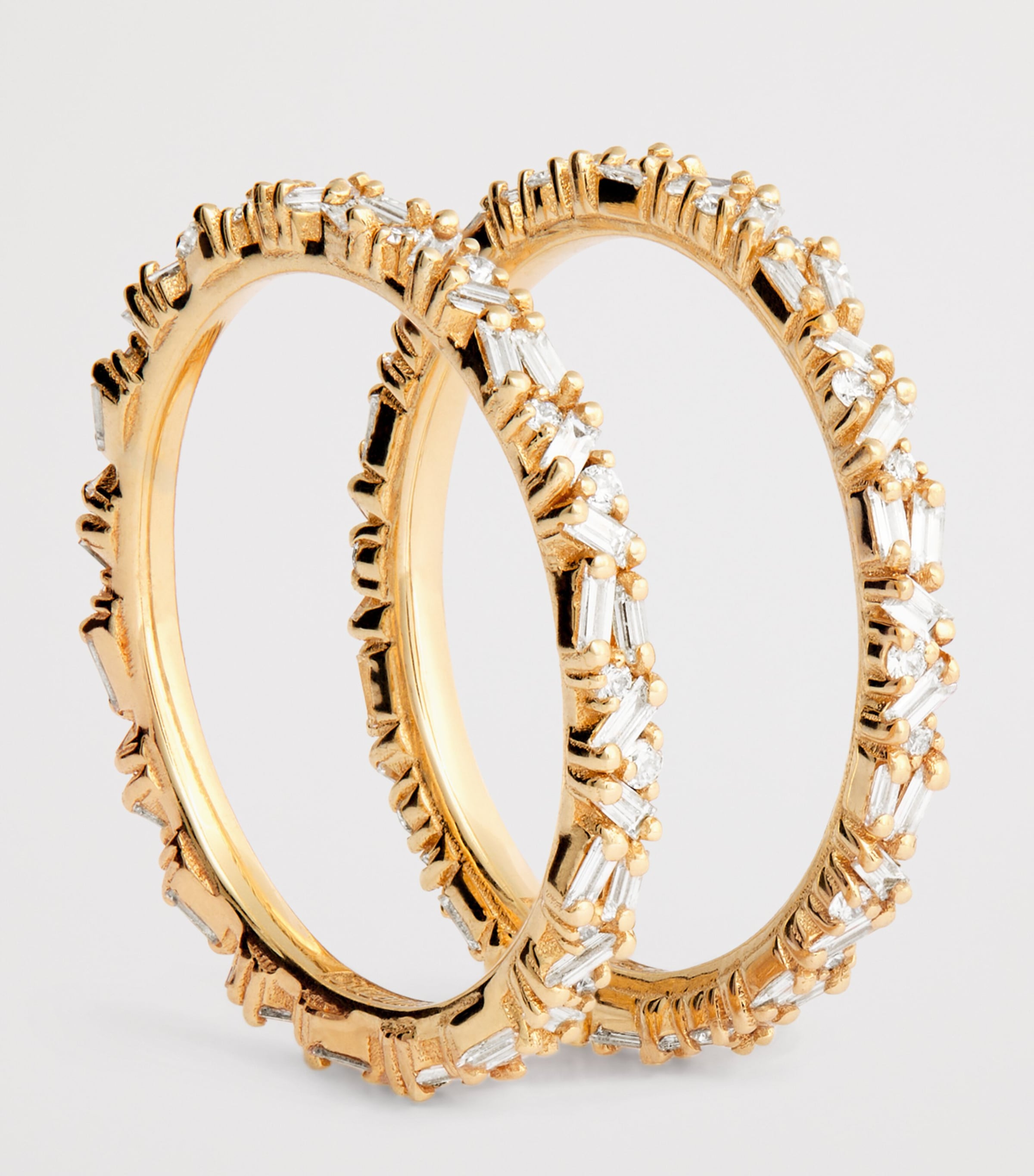 Suzanne Kalan yellow gold and diamond tech ring jackets size 8.5 (British brand)