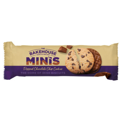 The Bakehouse Minis Dipped Chocolate Chip Cookies Biscuits au Chocolat 150g