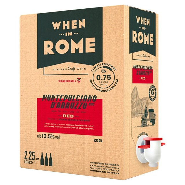 When in Rome Red Wine Montepulciano d'Abruzzo DOC   2.25L GOODS M&S   