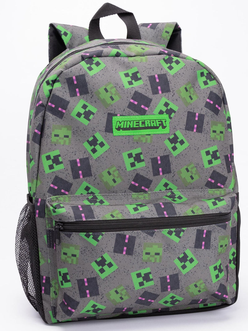 Vanilla Underground Minecraft Creeper 4-piece backpack set, imported from the UK