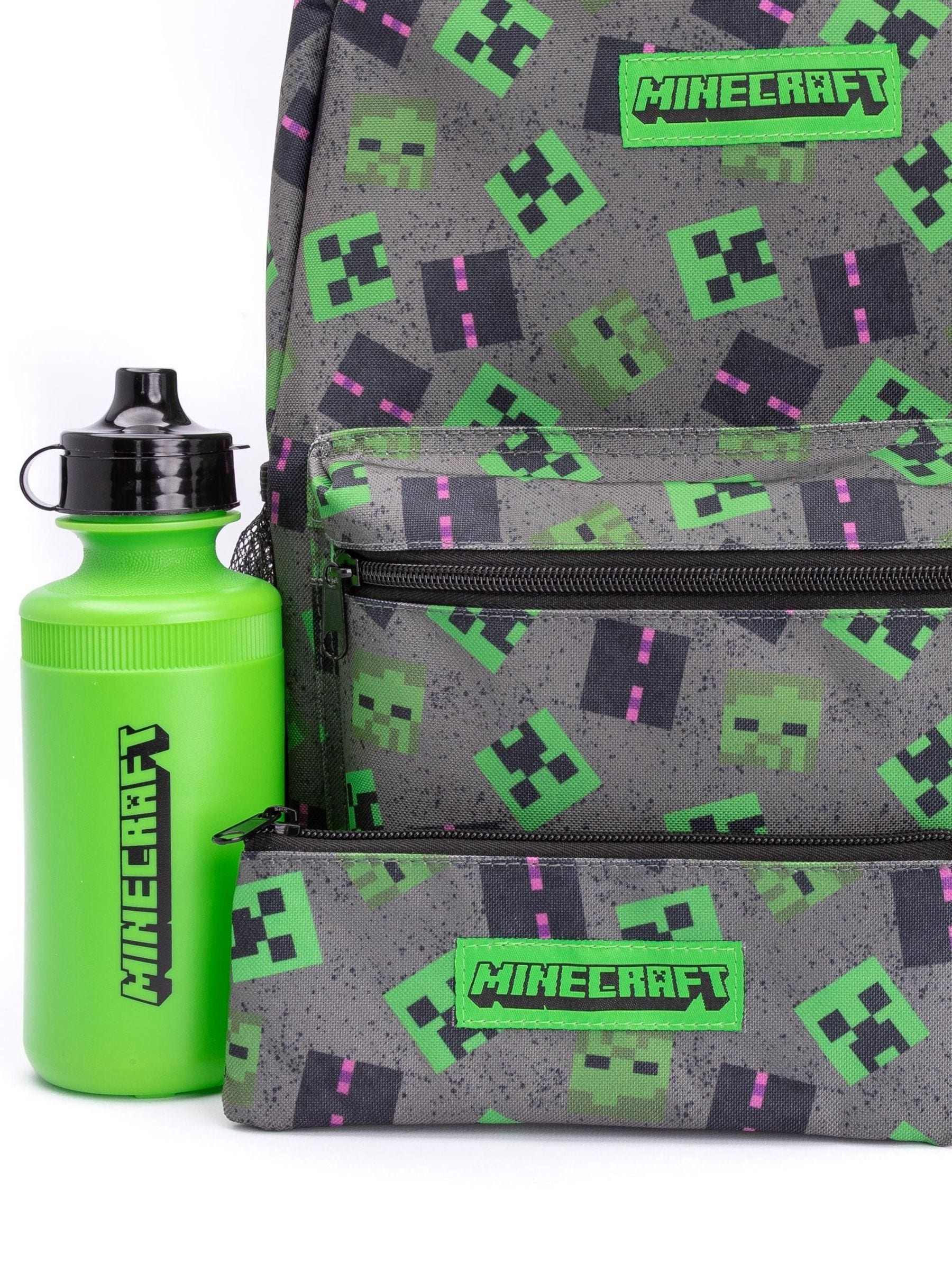 Vanilla Underground Minecraft Creeper 4-piece backpack set, imported from the UK