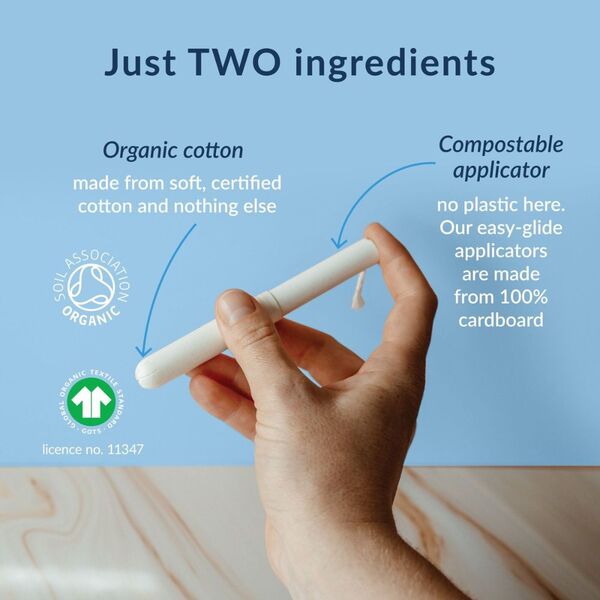 Natracare Super organic cotton tampons 64 count - British product