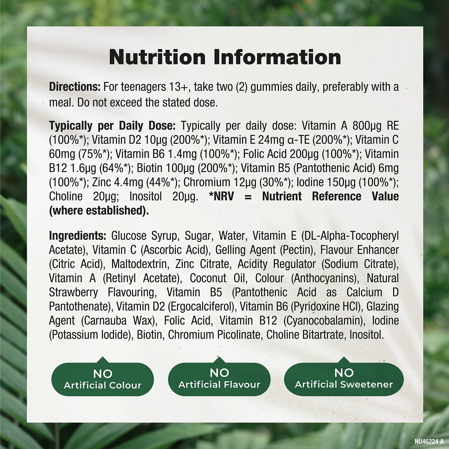 Nature's Truth strawberry multivitamin gummies 60 count, imported from the UK