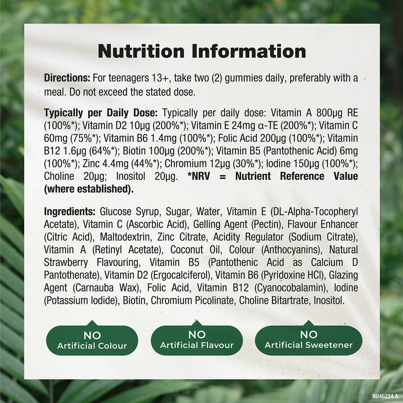 Nature's Truth strawberry multivitamin gummies 60 count, imported from the UK