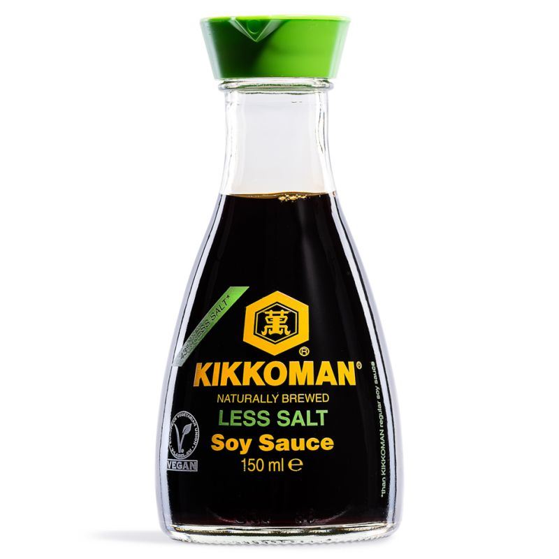 Kikkoman less salt soy sauce dispenser bottle, imported from the UK