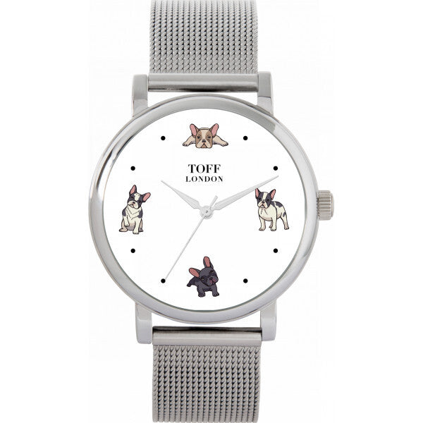 Toff London ladies French bulldog watch (British brand)
