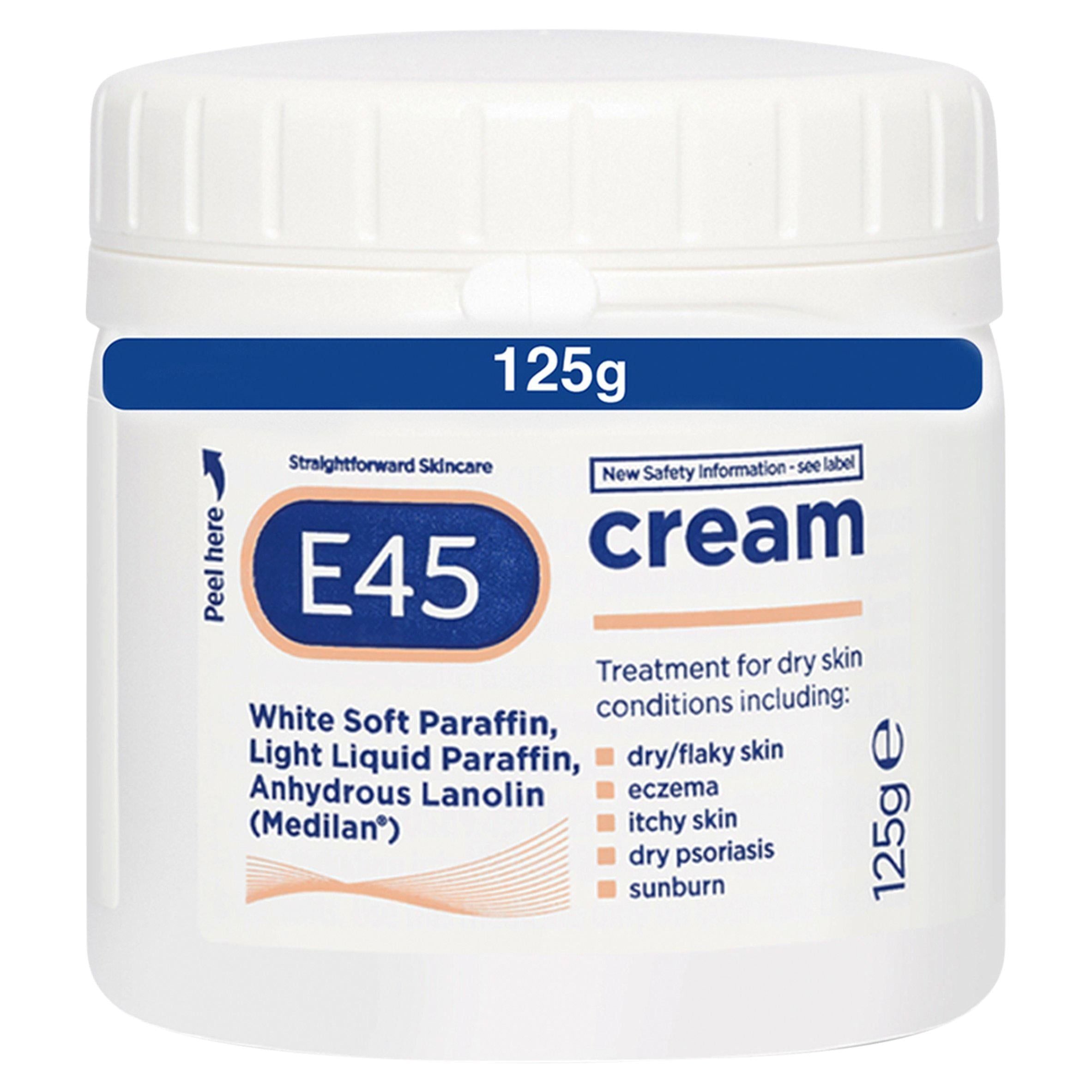 E45 Moisturiser Cream for Very Dry Skin 125g body cream & moisturisers Sainsburys   