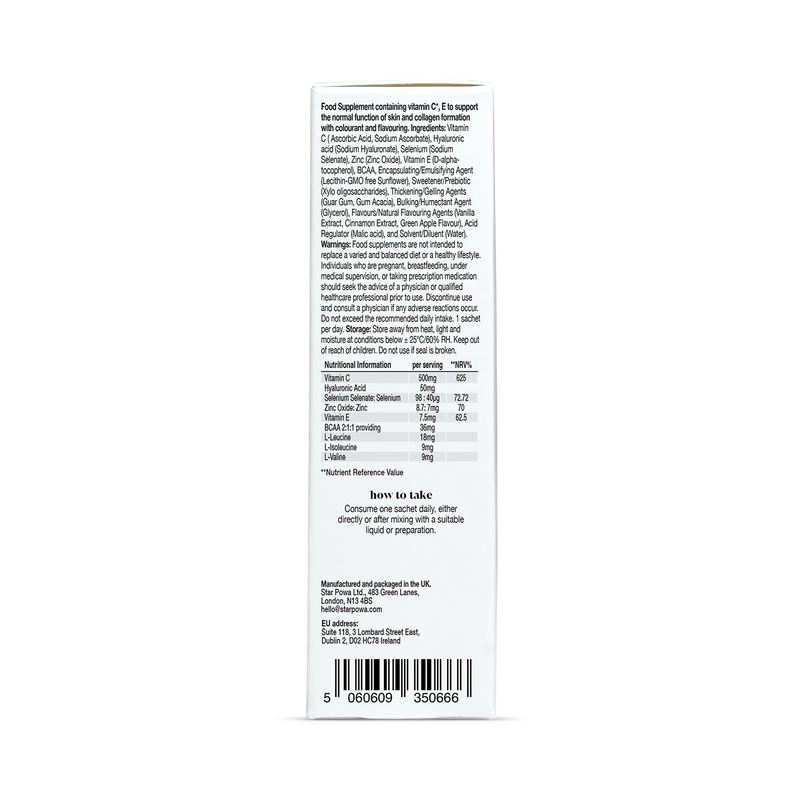 Starpowa Vegan Collagen Liquid Liposomal Green Apple 14 Sachets (British brand)