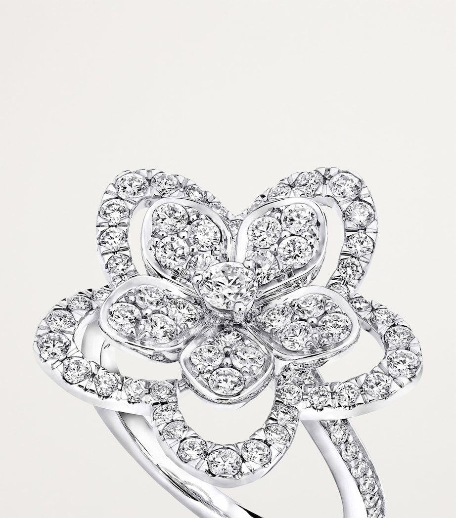 Graff white gold diamond Wild Flower ring (British brand)
