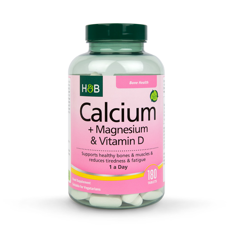Holland & Barrett Calcium Magnesium Vitamin D tablets 180, UK version