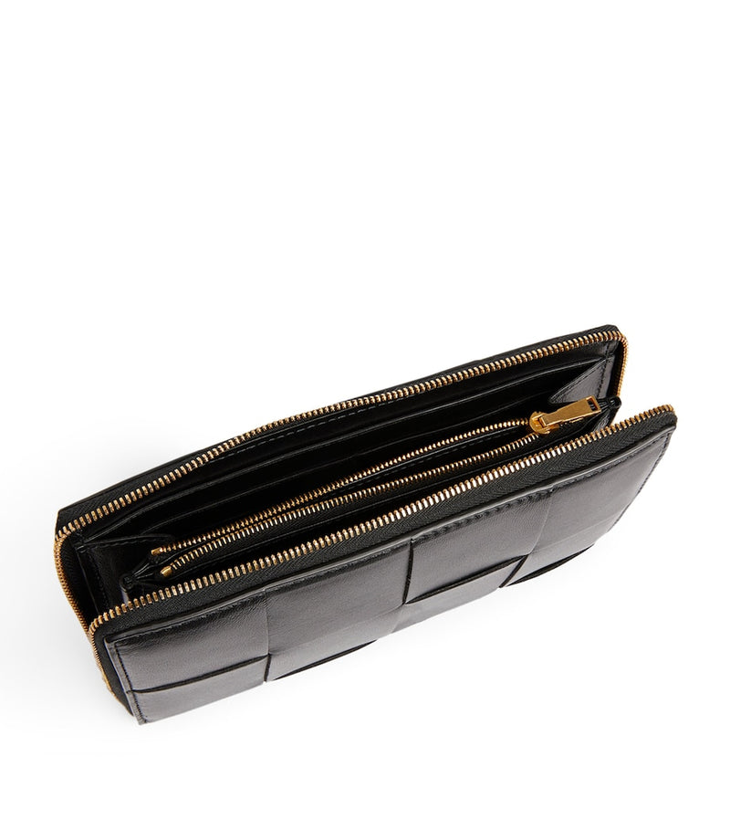 Bottega Veneta Leather Intreccio Wallet, imported from the UK