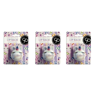 Superdrug COSMEPICK Marshmallow Unicorn Lip Balm 3 x 6g- Buy online at McGrocer