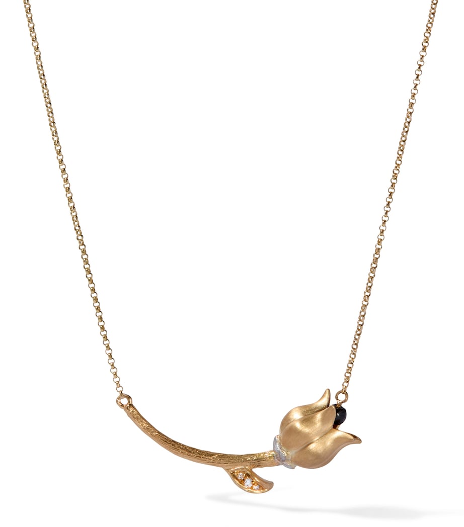 Annoushka yellow gold tulips chain necklace, imported from the UK