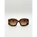 SVNX oversized rectangle sunglasses in tortoiseshell, UK version