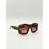 SVNX oversized rectangle sunglasses in tortoiseshell, UK version