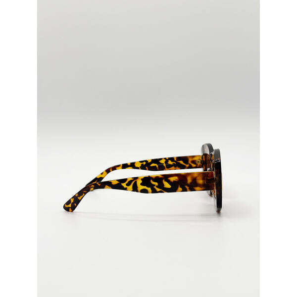 SVNX oversized rectangle sunglasses in tortoiseshell, UK version