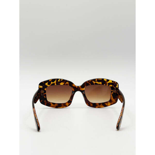 SVNX oversized rectangle sunglasses in tortoiseshell, UK version