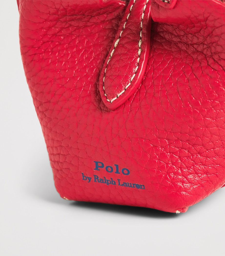 Polo Ralph Lauren leather bag charm keychain, UK version