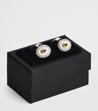 Deakin & Francis sterling silver cufflinks with gold wreath, UK version