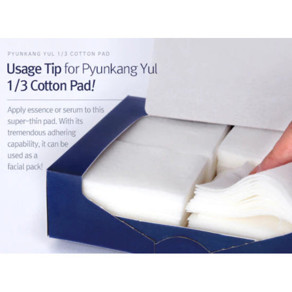 Pyunkang Yul 1/3 Cotton Pads 160 pcs, imported from the UK