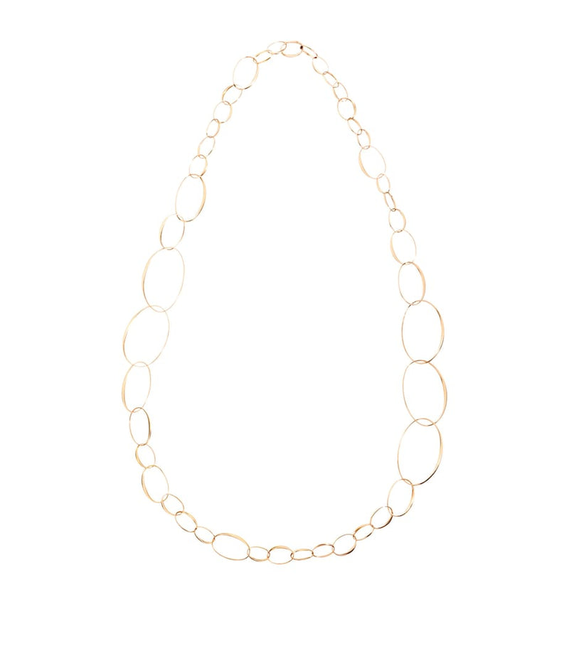 Pomellato rose gold hoop chain necklace (British brand)