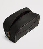 Barbour wax-coated wash bag - British product