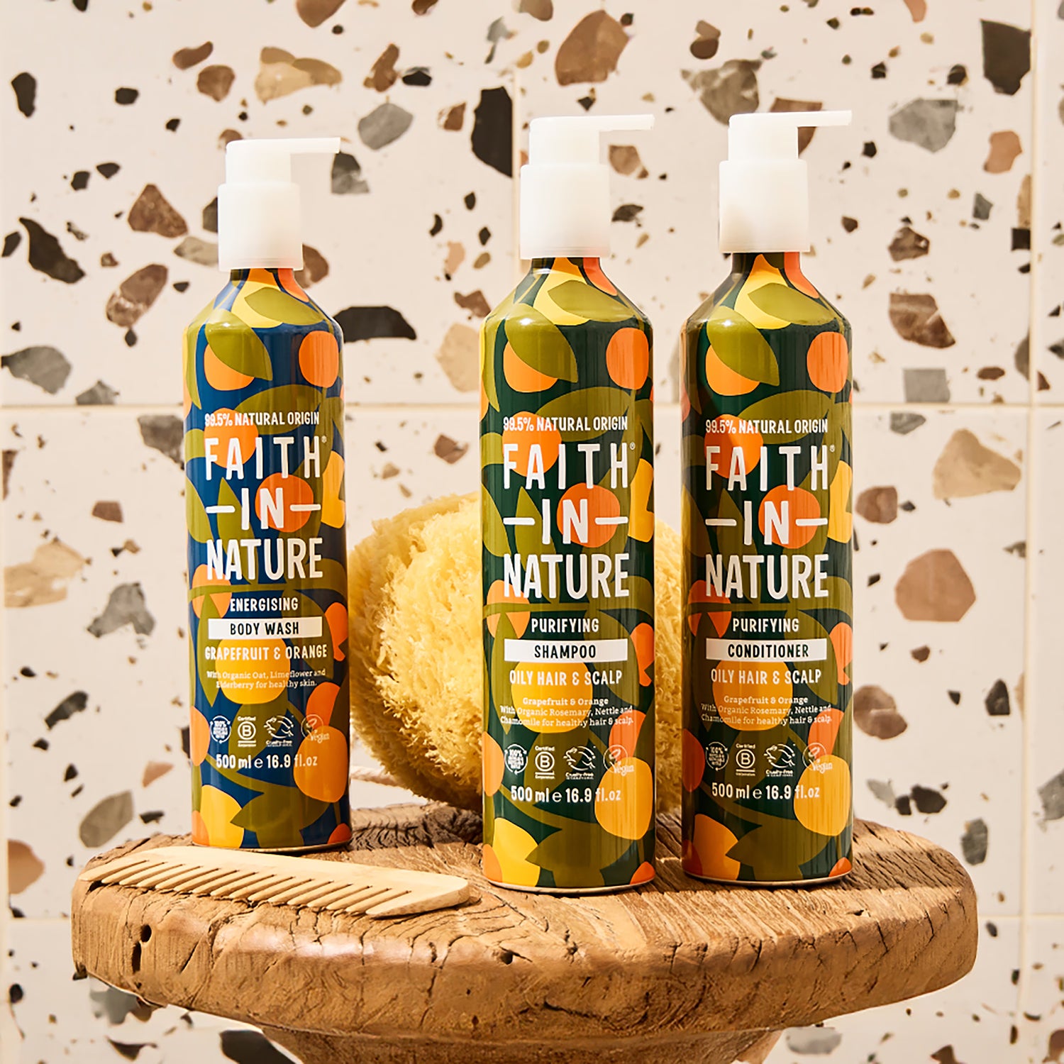 Faith In Nature grapefruit orange body wash 500ml - British product