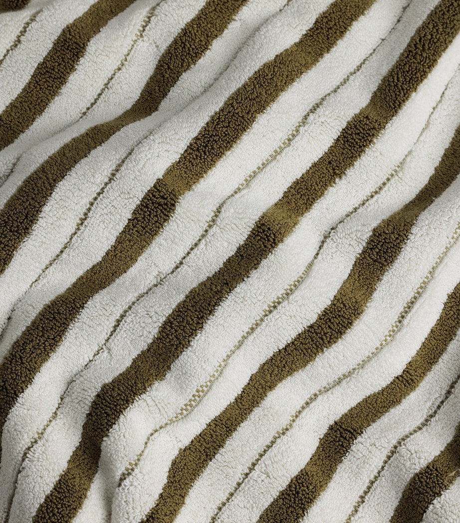 BAINA organic cotton striped bath mat 50cm x 80cm - British product