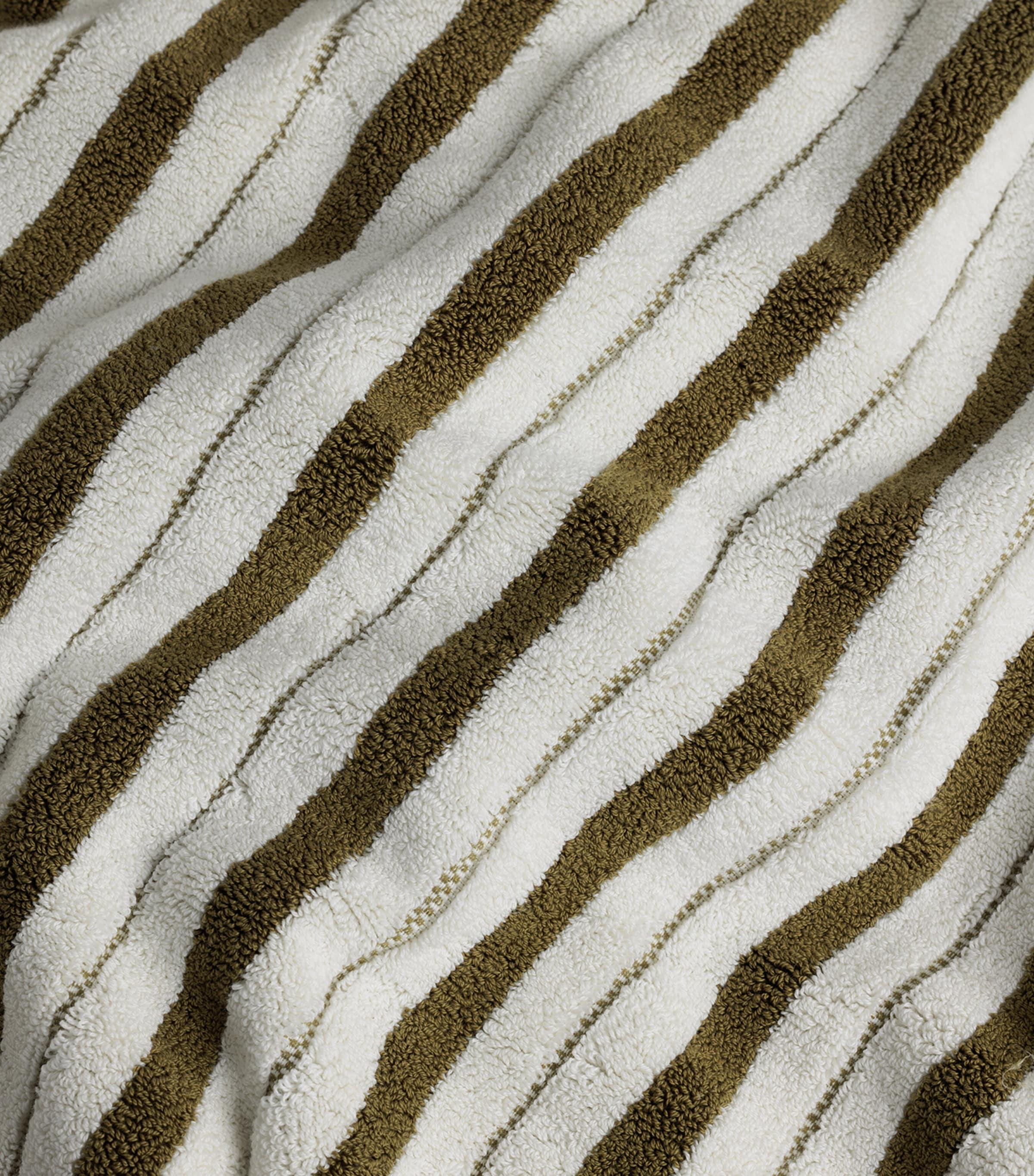 BAINA organic cotton striped bath mat 50cm x 80cm - British product