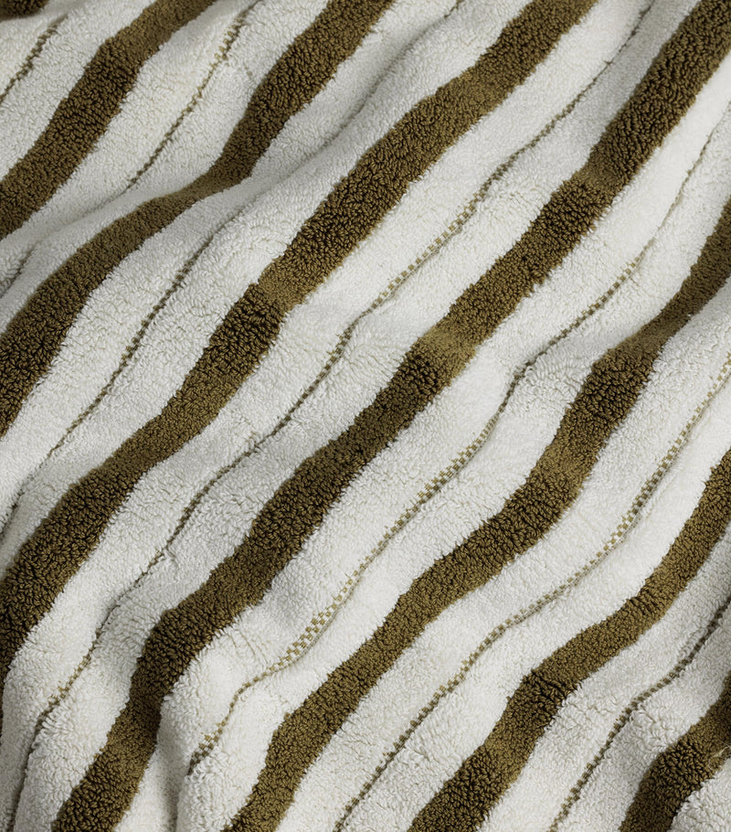 BAINA organic cotton striped bath mat 50cm x 80cm - British product