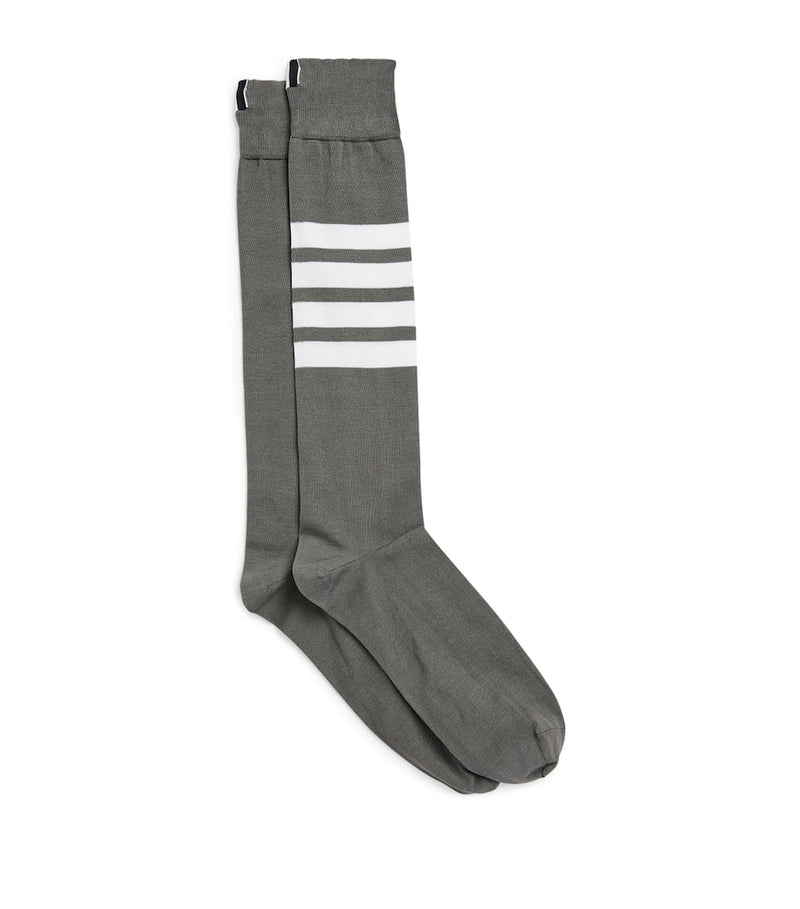 Thom Browne cotton-blend 4-Bar over-the-calf socks, UK version