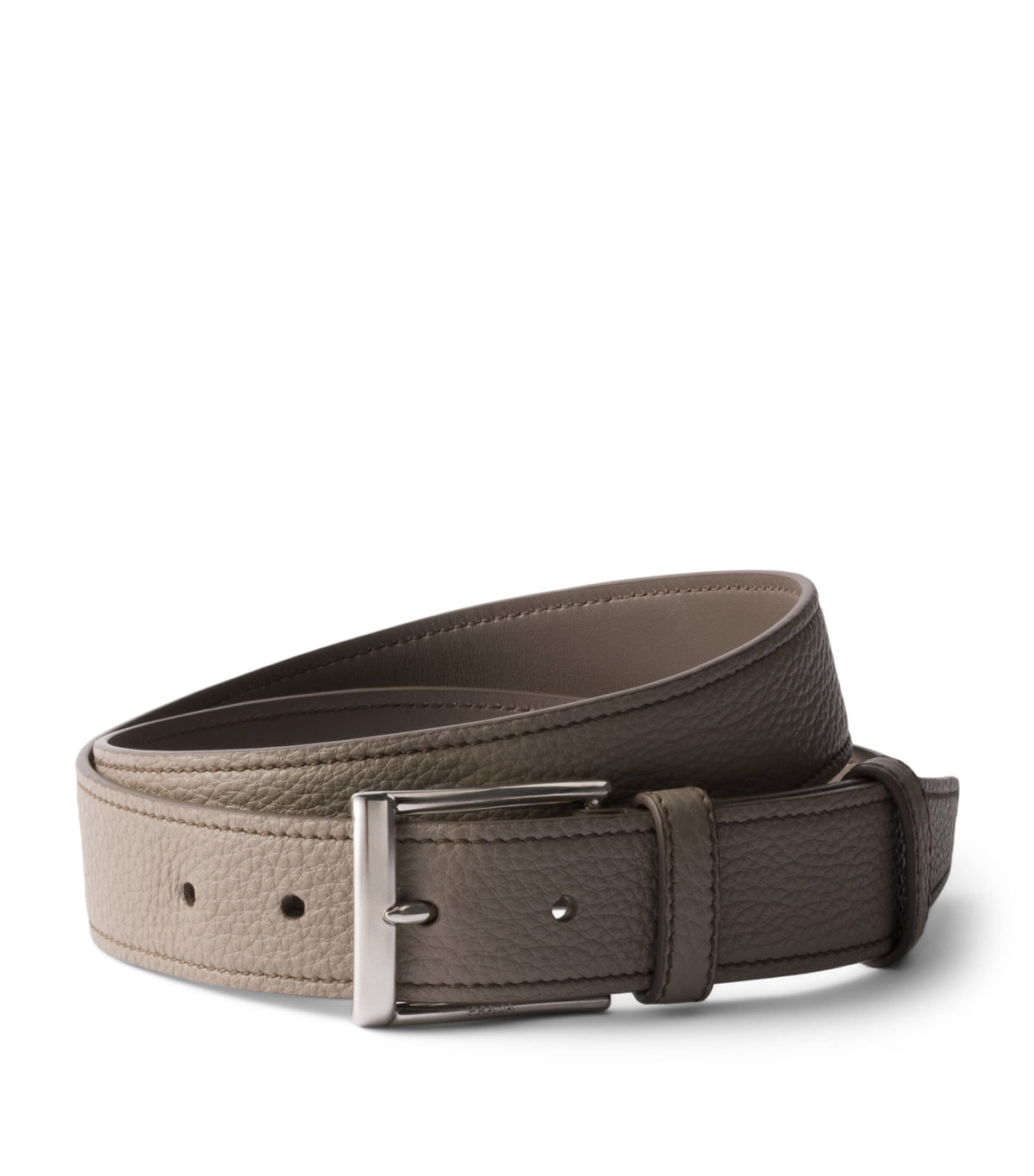 Prada calf leather belt with logo buckle, UK version