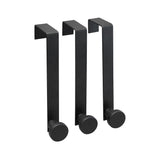 Habitat Round Over The Door Hooks Black 3pk GOODS Sainsburys   