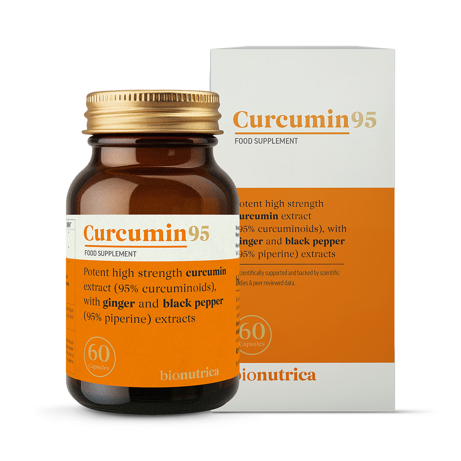 Bionutrica Curcumin 95 supplement 60 capsules, imported from the UK