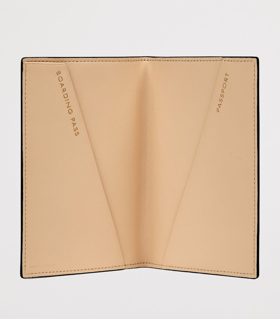 Smythson leopard print passport cover 14.5x10cm, UK version