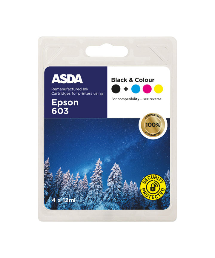 ASDA Epson 603 Black and Colour Ink Cartridge General Household ASDA   