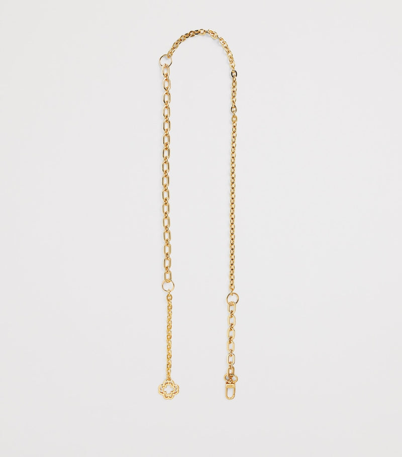Maje clover logo chain belt brass, imported from the UK