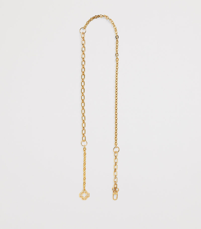 Maje clover logo chain belt brass, imported from the UK
