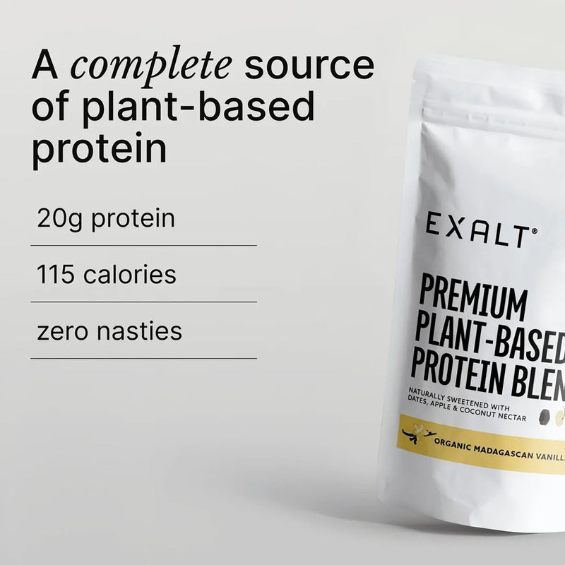 EXALT Madagascan Vanilla vegan protein powder - British product