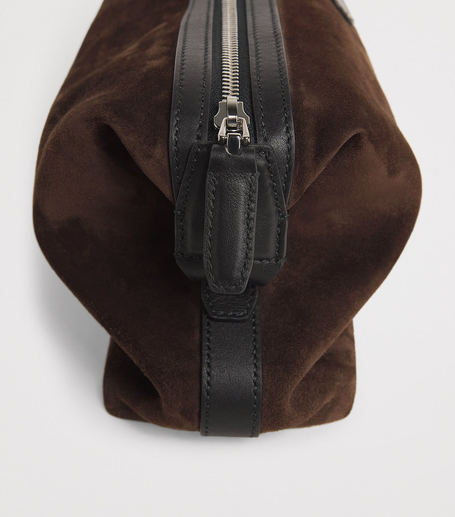 Brioni cotton canvas Via Veneto pouch with leather details, UK version