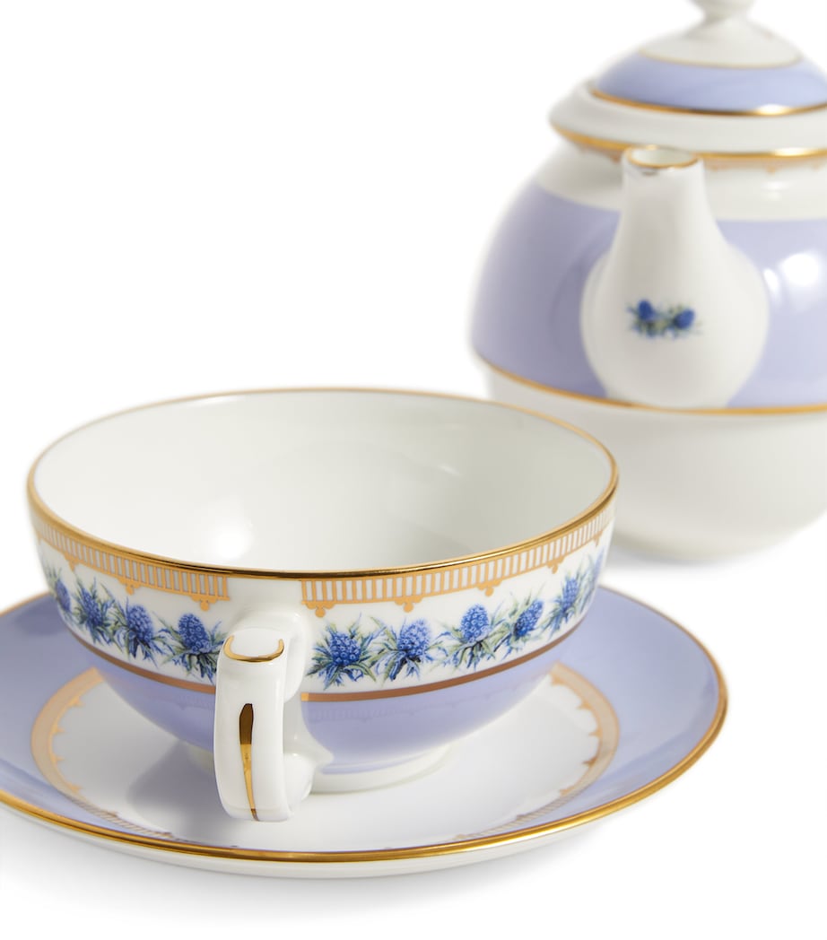 Halcyon Days Shell Garden Floral tea for one set, UK version