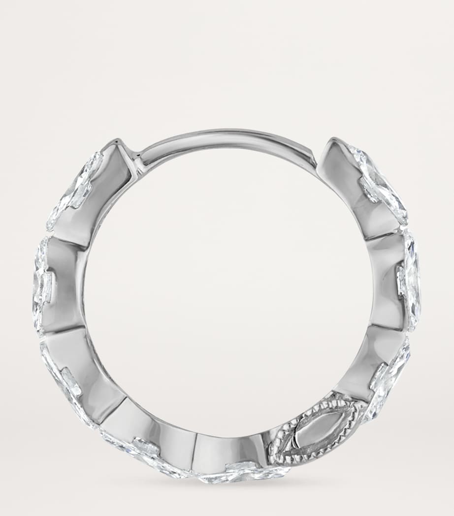 Maria Tash invisible set diamond hoop earrings 9.5mm, UK version