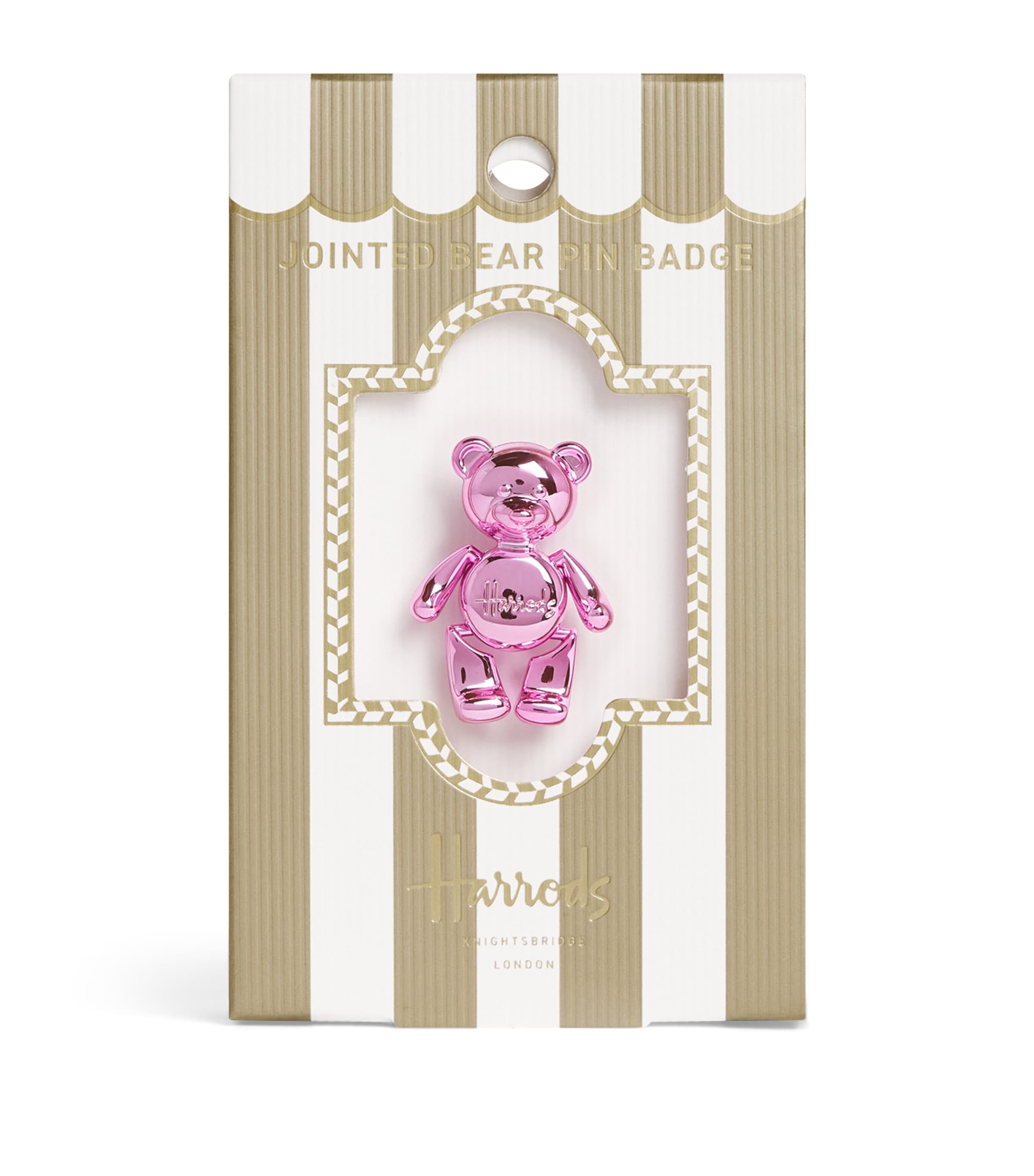 Harrods jointed bear pin badge 12cm, UK version